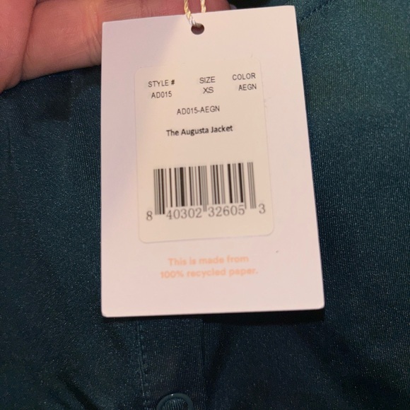 NWT Andie Augusta Swim Jacket Button Up Aegean Teal XS AD015 Ocean Pool Beach - Picture 6 of 6